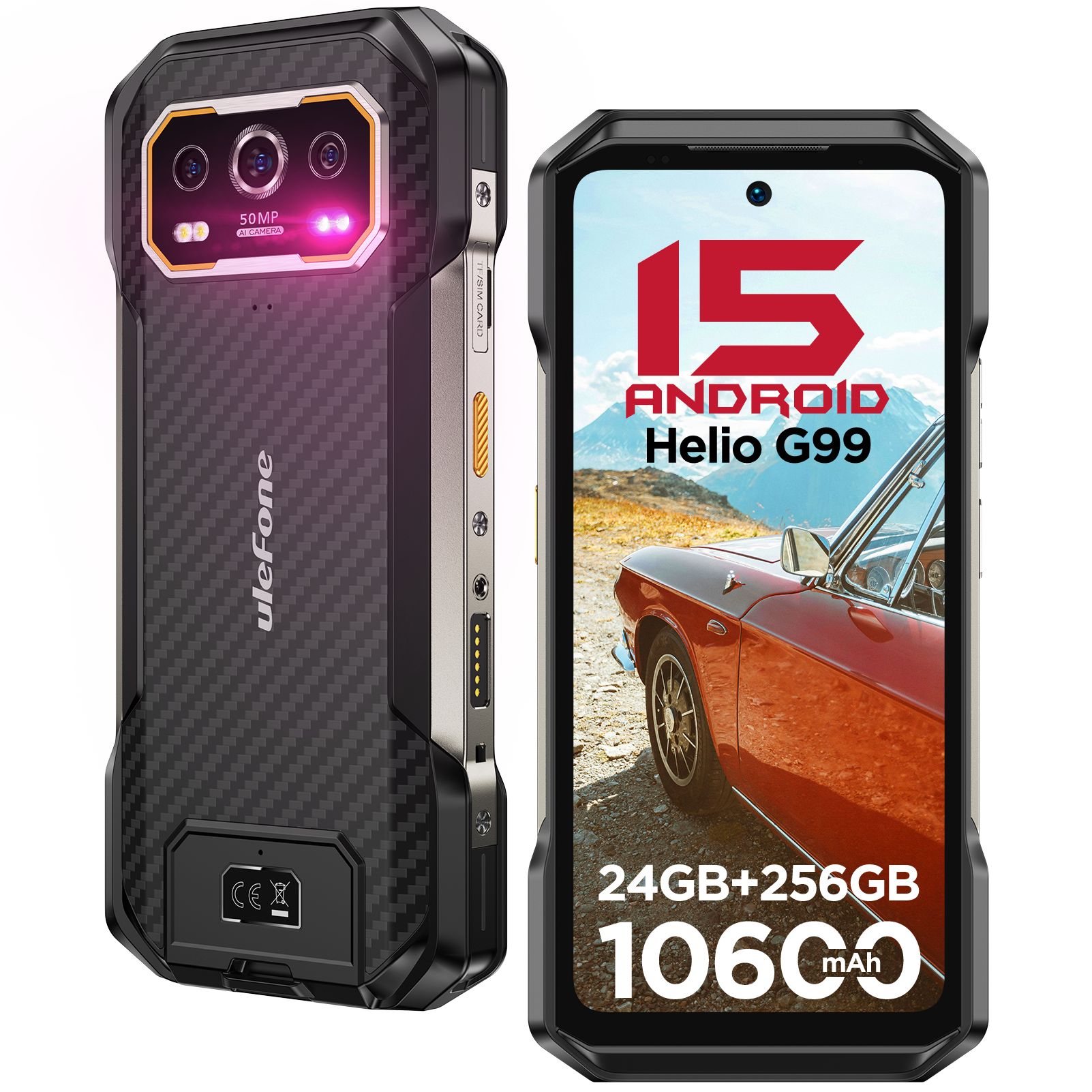 ULEFONEСмартфонArmor274GпротивоударныйсмартфонcНочноевидение64МПиаккумулятор10600мАчGlobal12/256ГБ