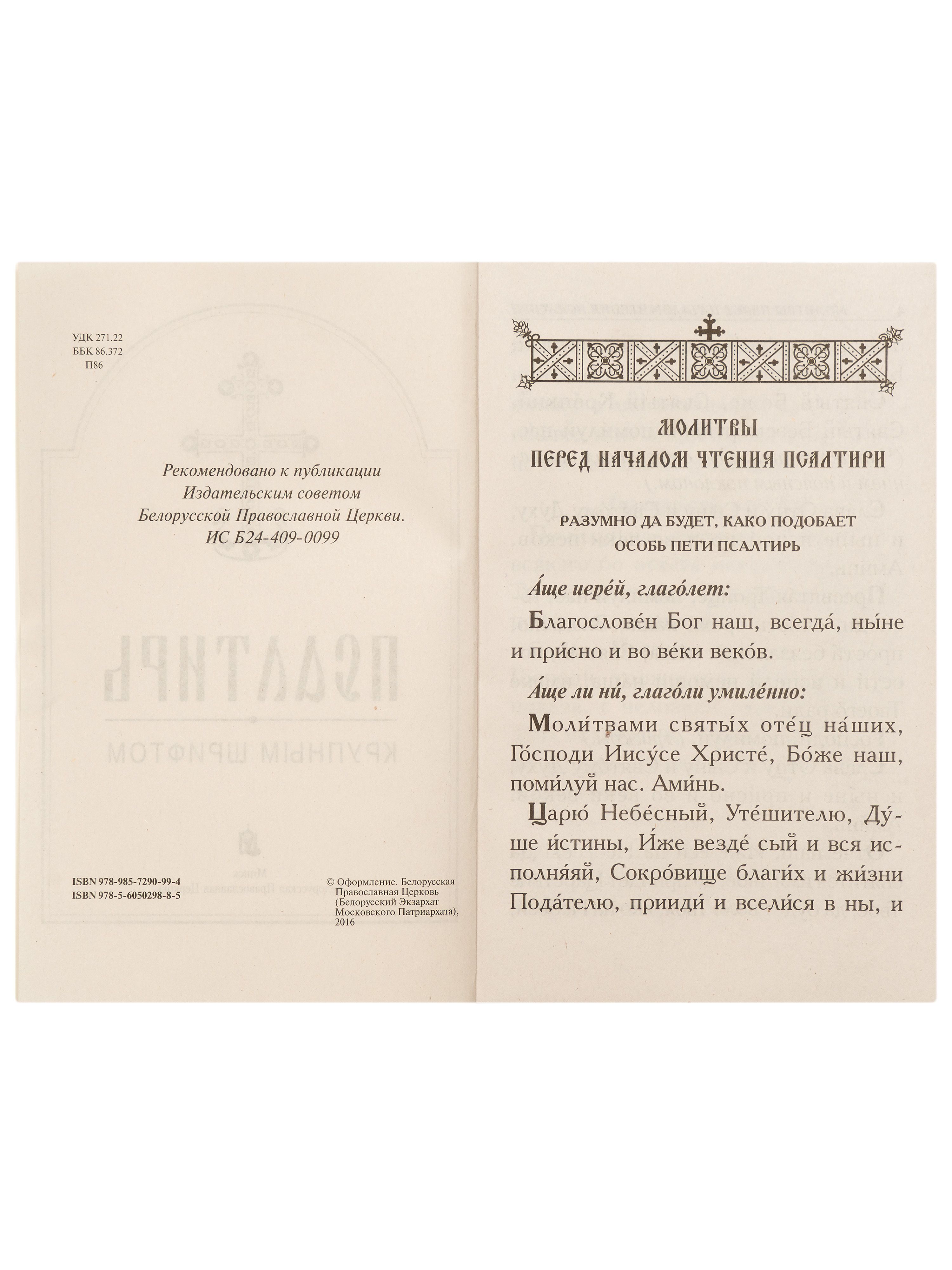 Псалтирь крупным шрифтом | Psalmody in Large Print - Ozon image 3