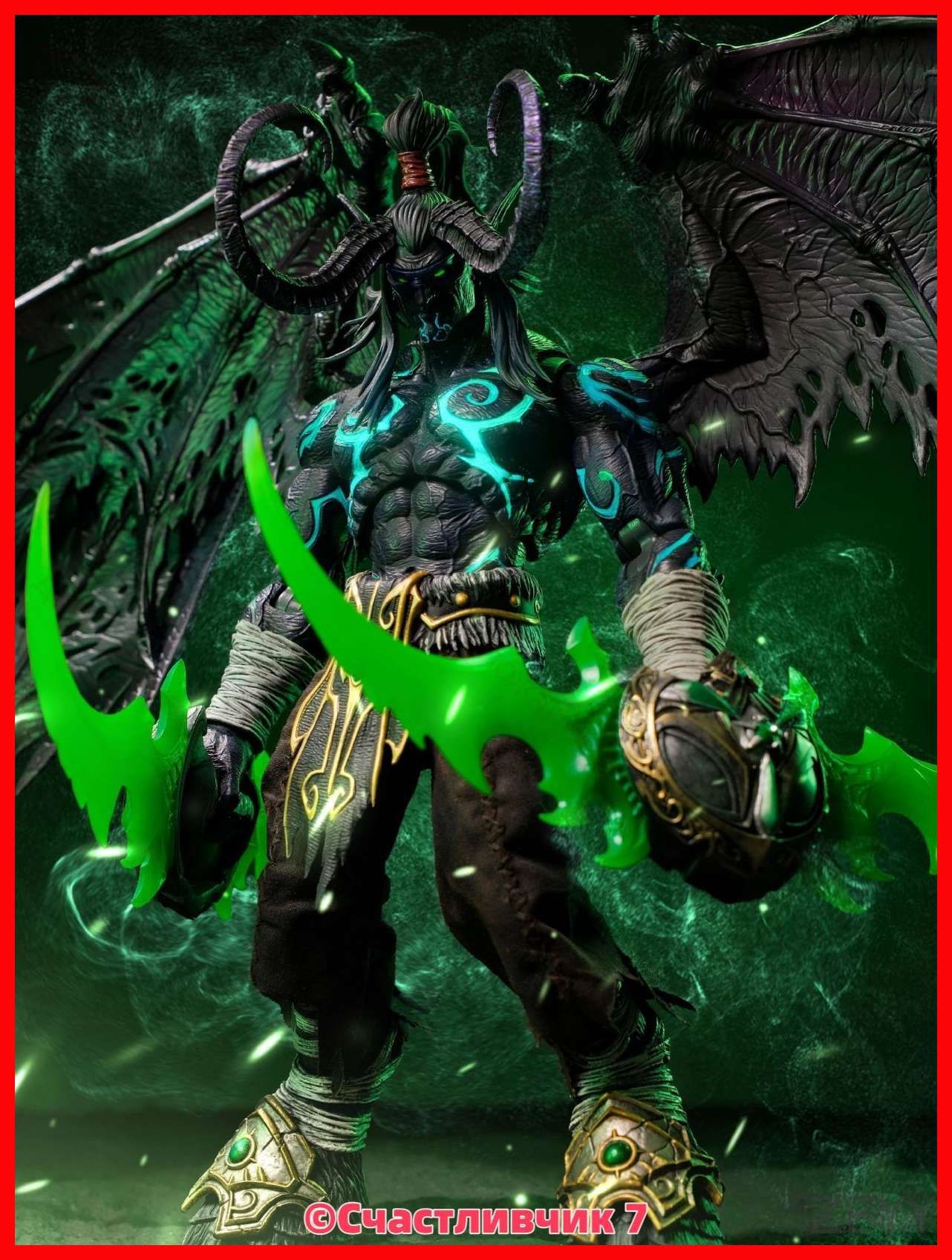 HEROTOYSФигуркаВаркрафтИллидан/WarcraftDemonFormIllidanStormrage,HeroesoftheStormv2.0(24см)