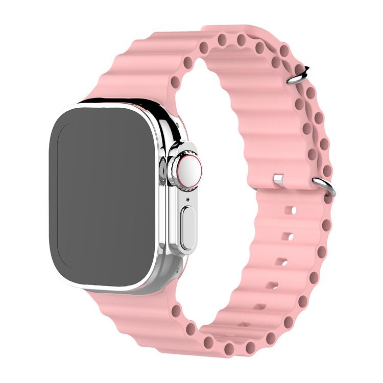 Силиконовый ремешок для смарт часов Apple Watch series 1-8 и Эпл Вотч / Эластичный cиликоновый ремешок #1