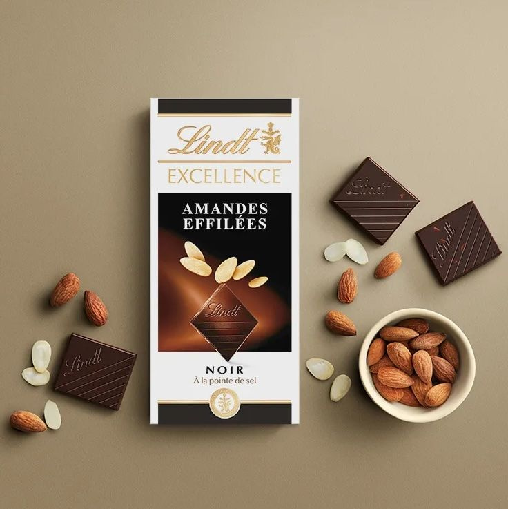 Шоколад Lindt Excellence темный с миндалём и солью 100г. (Франция)  #1