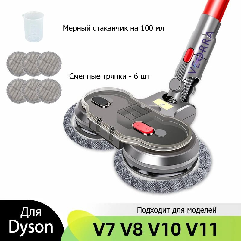 Турбощетка (Turbo brush) моющая с водяным контейнером для твердых поверхностей для пылесосов Dyson V7, #1
