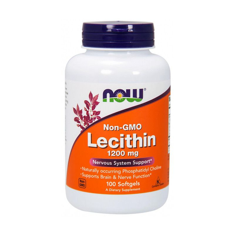 Лецитин соевый NOW Lecithin 1200 mg - 100 капсул #1