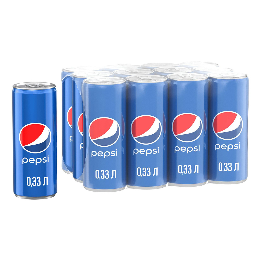 Напиток PEPSI / Пепси газированный. 0,33л х 12 шт/уп, ж/б (Грузия)  #1