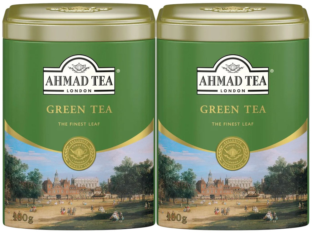 Чай листовой зеленый Ahmad Tea в ж/б, 100г х 2шт #1