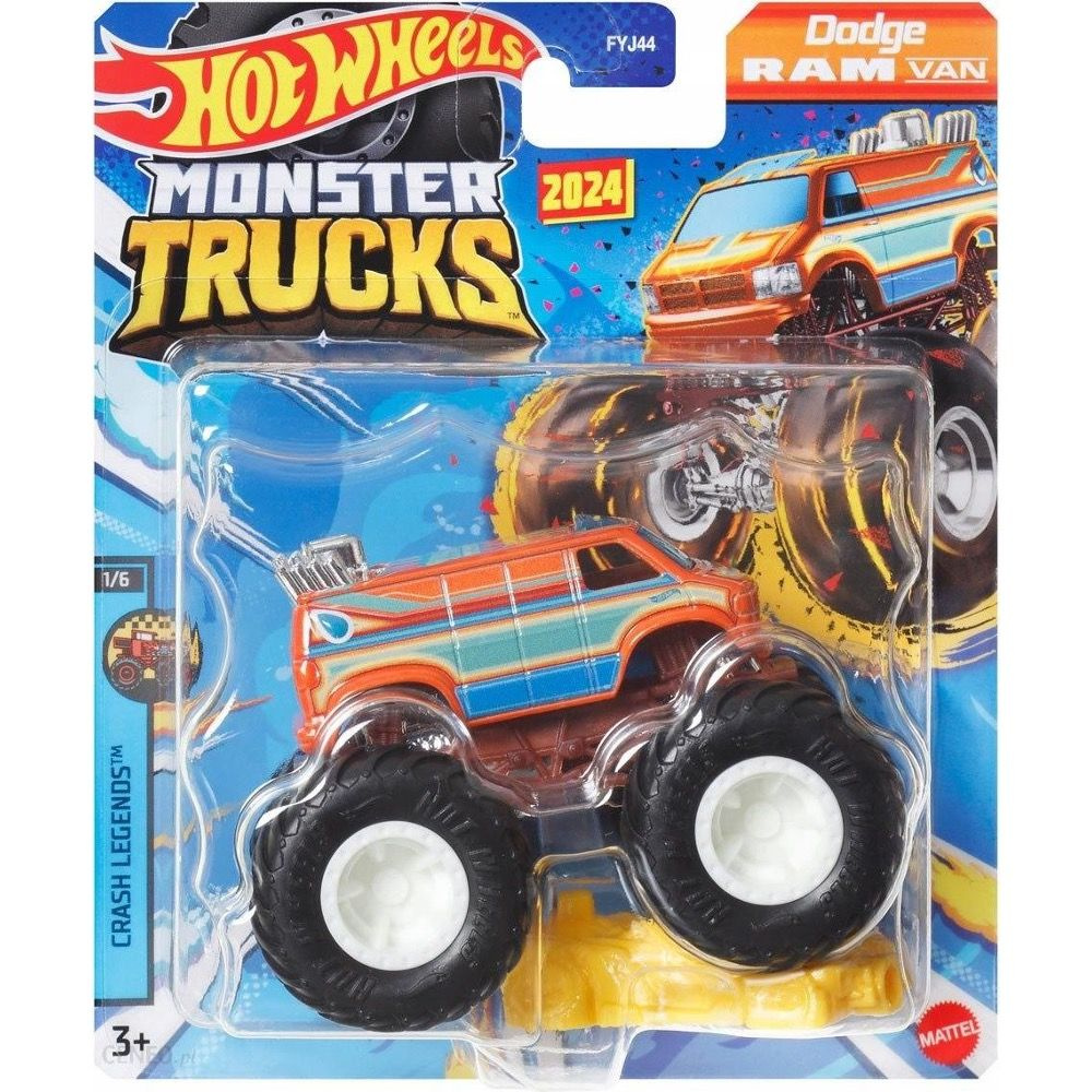 HTM24 Машинка металлическая игрушка Hot Wheels Monster Trucks Монстр трак коллекционная модель DODGE #1