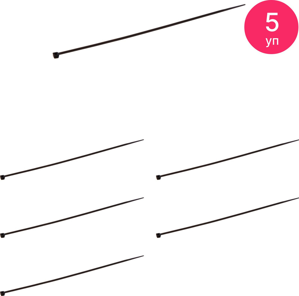Хомут стяжка TDM Electric / ТДМ Электрик нейлон 3.6х300мм черный SQ0515-0213, в упаковке 100шт. / крепление #1
