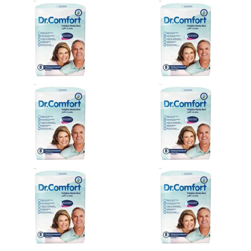 Dr. Comfort Подгузники для взрослых Adult Diaper Jumbo pack Medium, 8 шт, 6 шт  #1