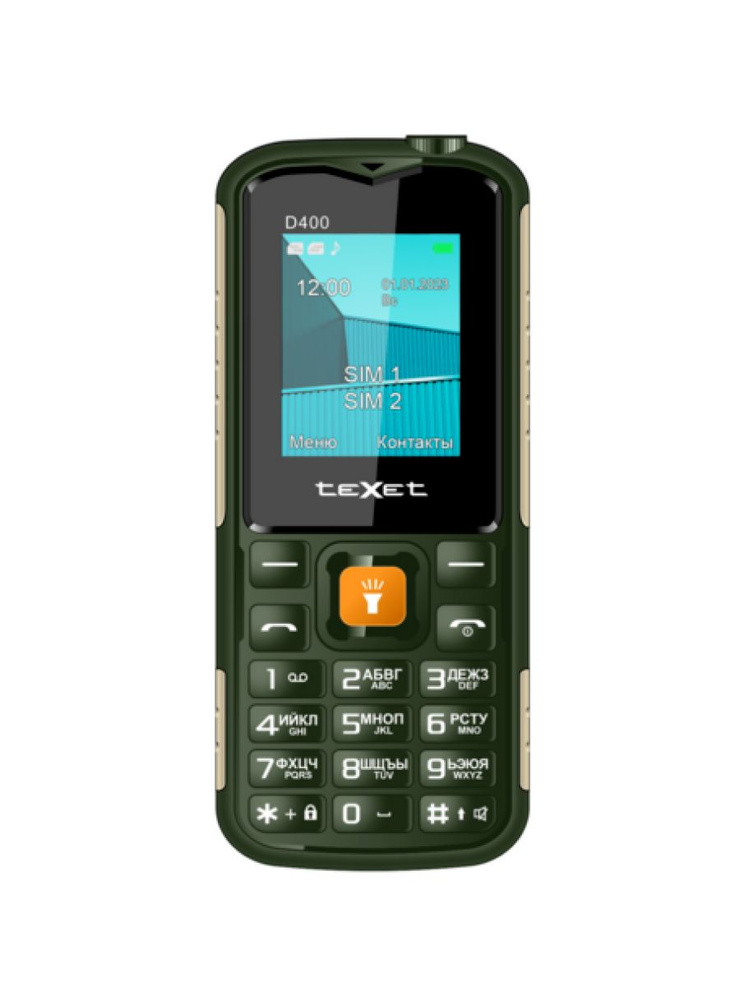 Texet Мобильный телефон Мобильный телефон teXet TM-D400, зеленый, желтый  #1