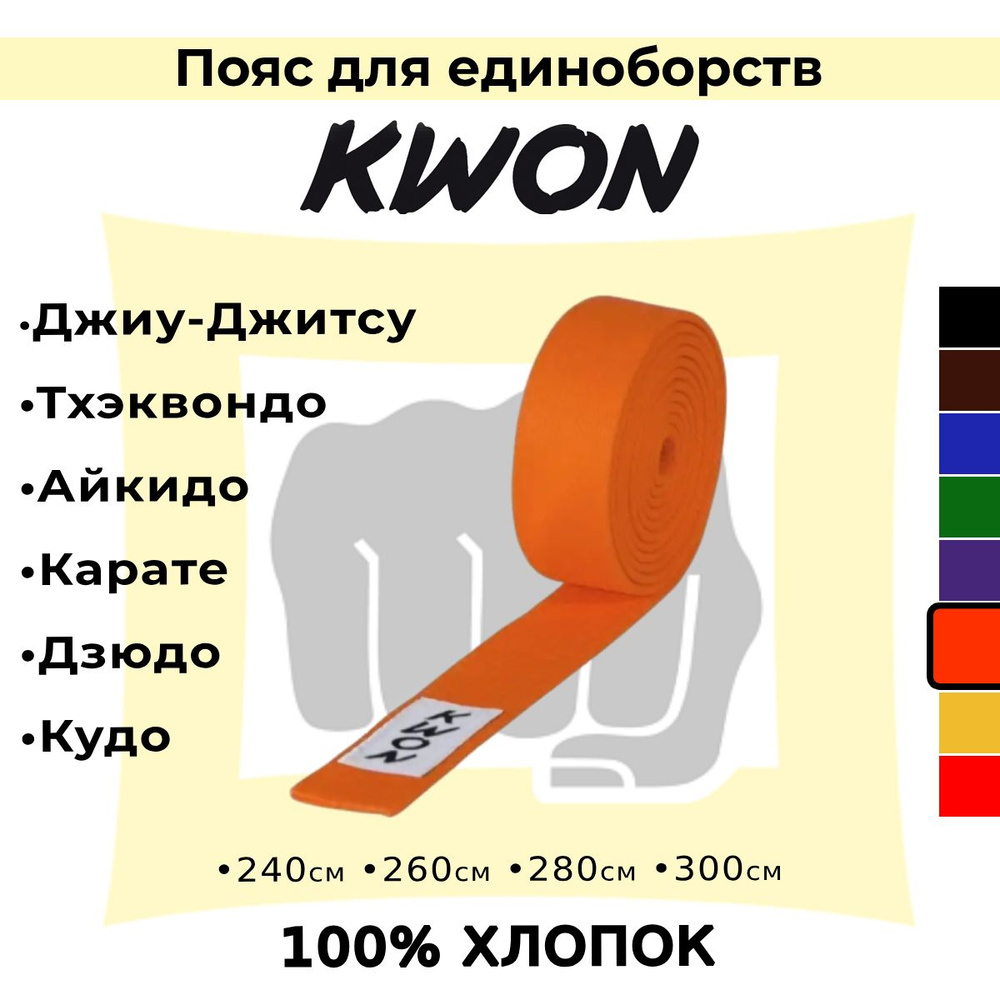 Пояс для единоборств KWON #1