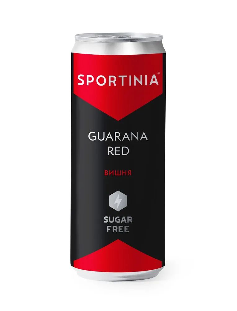 Спортивный напиток Sportinia 0,33л.*12шт. Guarana Red Гуарана Рэд Вишня-Кола  #1