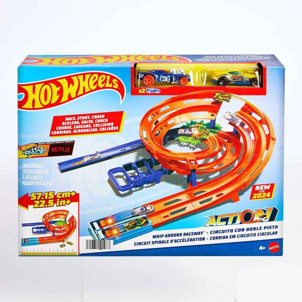 Трек Hot Wheels ИГРА ДЛЯ ДВОИХ машинки врезаются на перекрестке Whip Around Raceway  #1