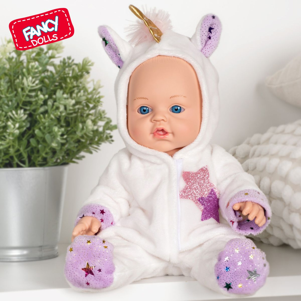 Кукла пупс Fancy Dolls Малыш Единорог 30 см / Игрушка младенец с одеждой / Подарок для девочки  #1