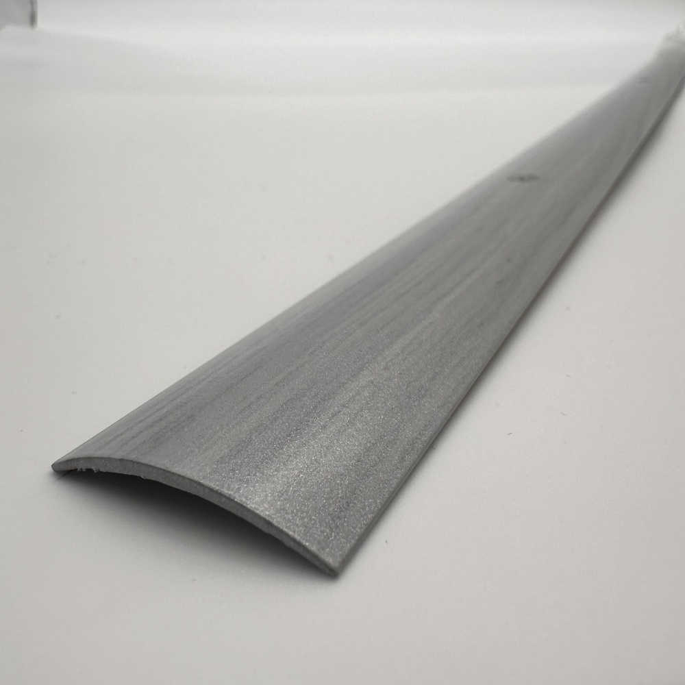 Порог алюминиевый стыкоперекрывающий одноуровневый стык (ПД 02) 30x4,4 1350 мм дуб серый  #1