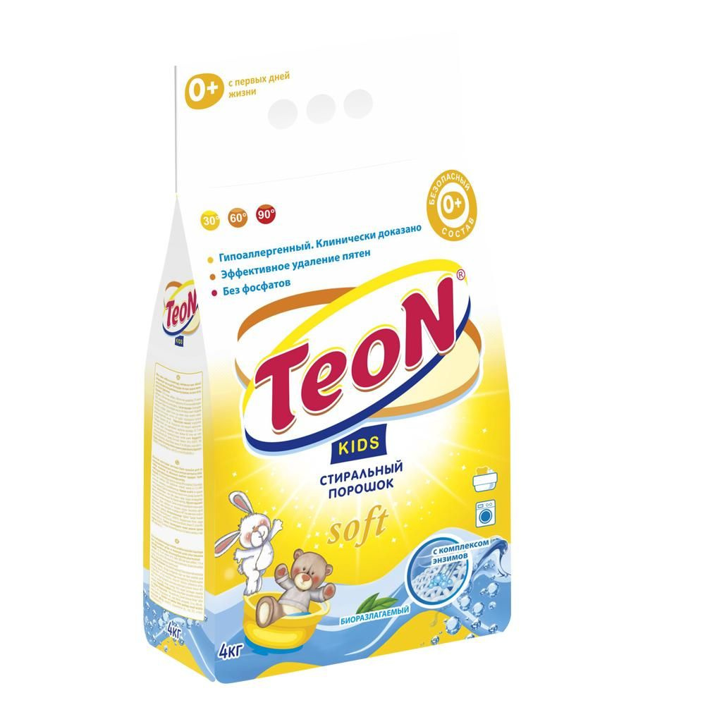 Стиральный порошок TEON "Kids", Soft, 4 кг #1