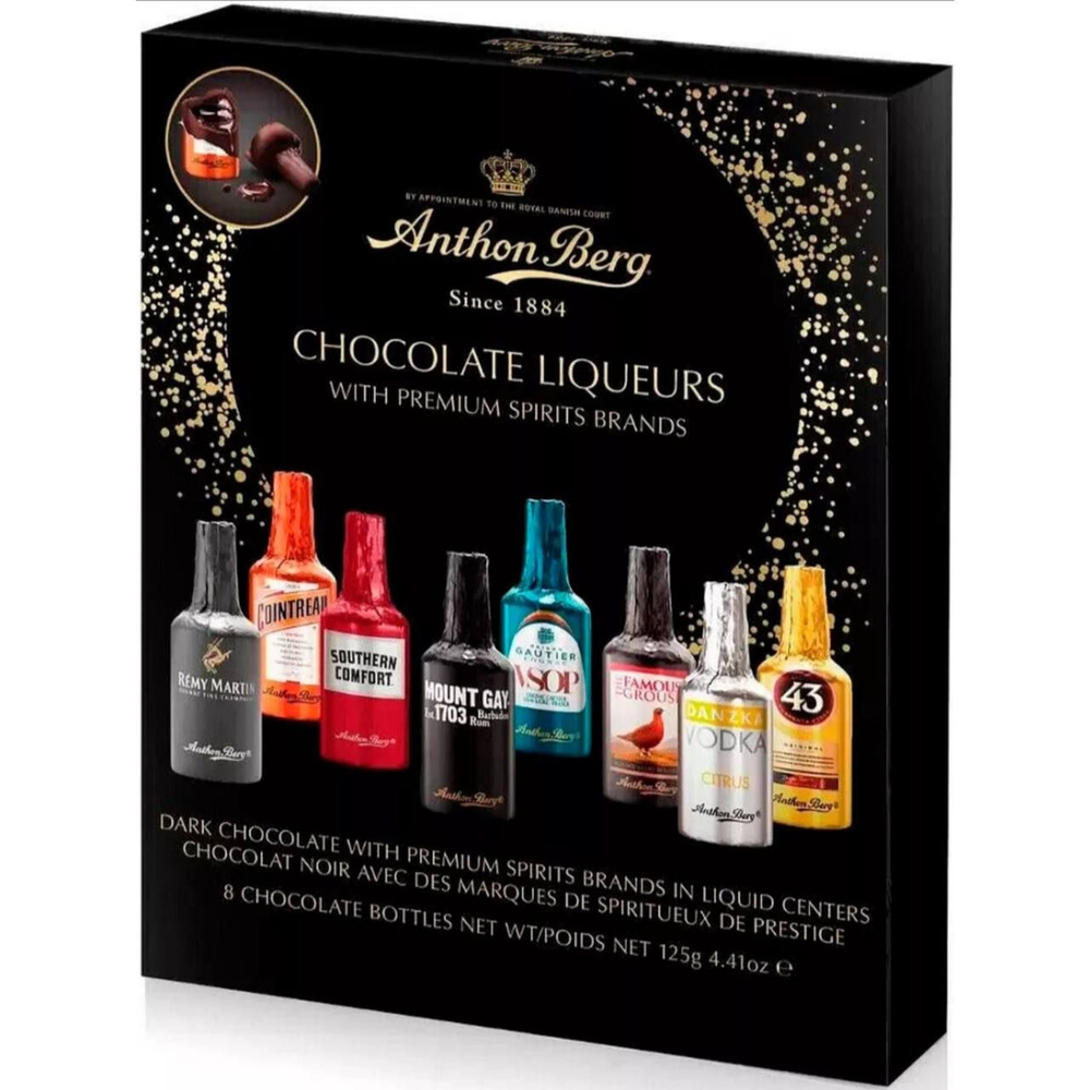 Anthon Berg Chocolate Liqueurs шоколадные бутылочки 125 г #1