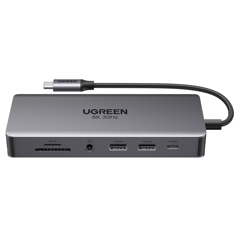 Хаб UGREEN CM681 (15965) Revodok 11-in-1 USB C Hub Dual HDMI. Цвет: серый #1