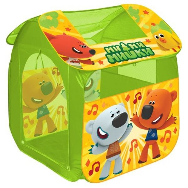 Палатка детская игровая Мимимишки с сумкой для хранения Играем вместе / домик для детей  #1