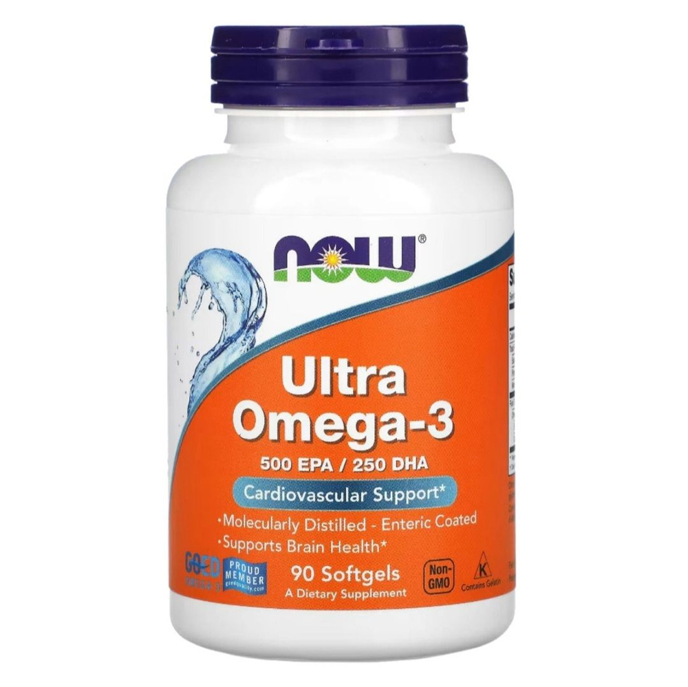 Омега-3 ("Omega-3")(капсулы массой 1400 мг), Now Foods, 90 капсул #1