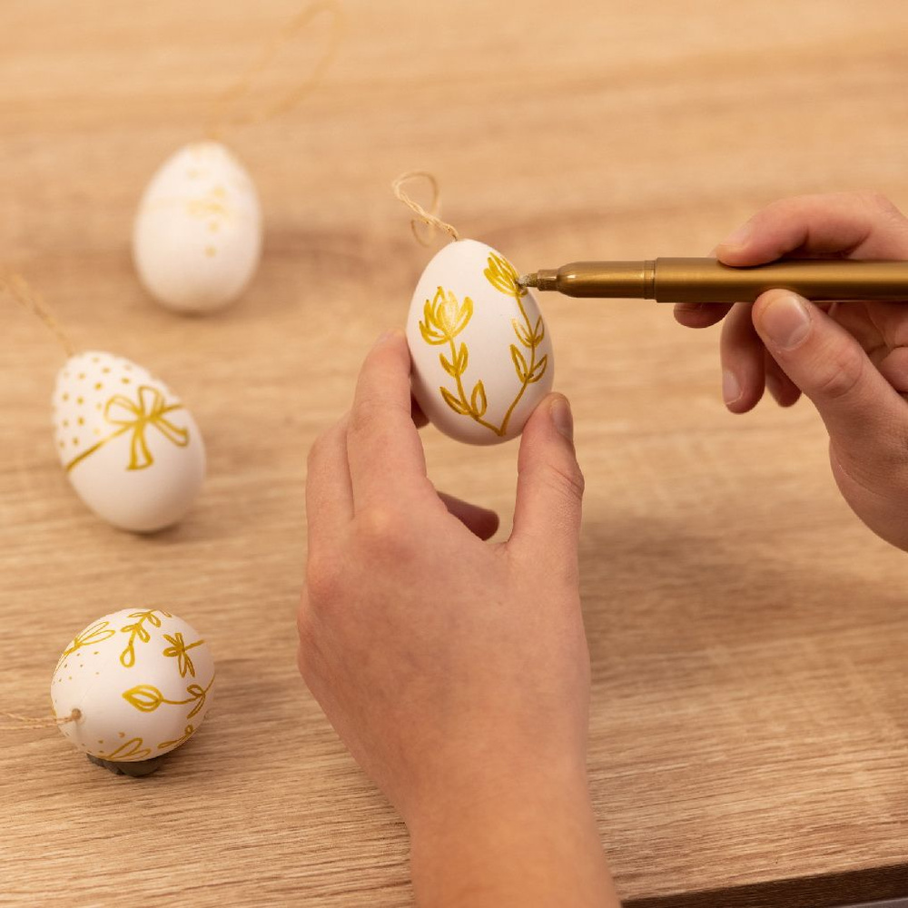 Пасхальные украшения Яйца для раскрашивания Easter Poetry 6 см, 4 шт, подвеска  #1