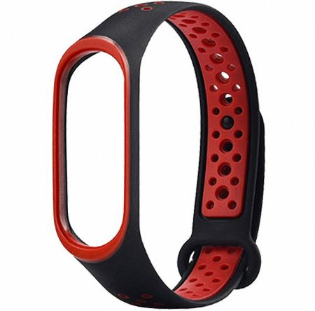 Ремешок Mi Band 5 Nike Style черно-красный #1