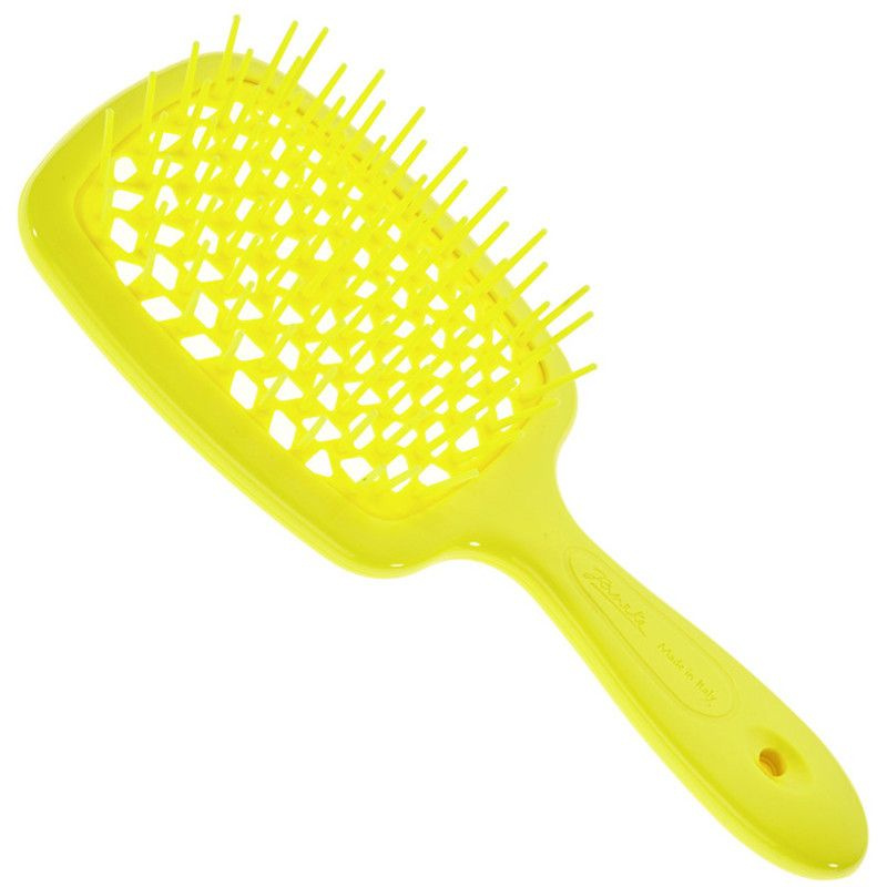 Щетка Janeke Superbrush для волос, флуоресцентно-желтая #1