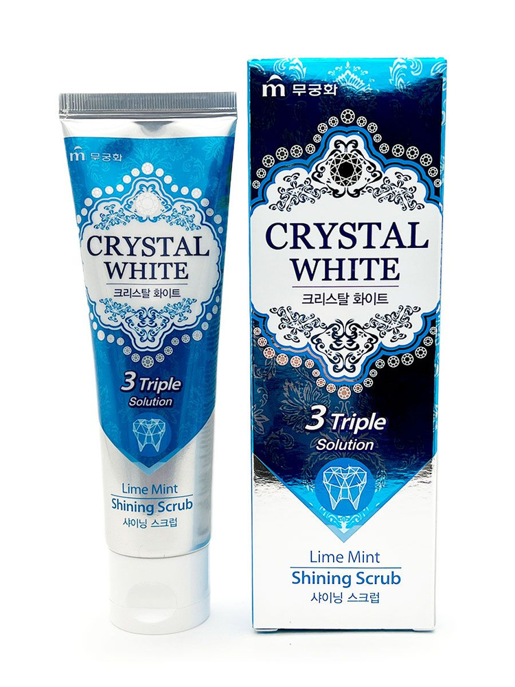 Mukunghwa Зубная паста отбеливающая с ароматом Мяты и Лайма Crystal White Lime Mint Shining Scrub, 110 #1