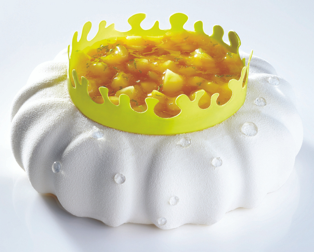 Форма для муссовых десертов и пирожных PAVONI профессиональная 3D "Лепесток" d180мм h47мм (объем 1л) #1