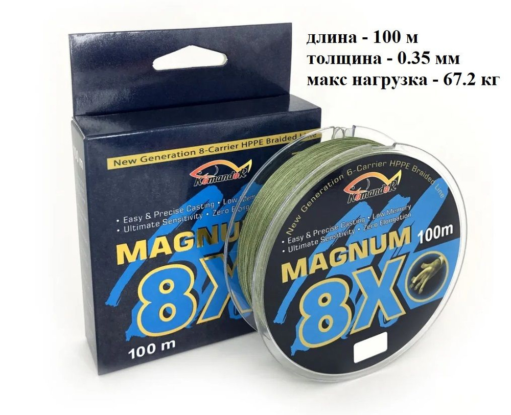 Плетенка для спиннинга 0.35 шестижильная Magnum 8X #1