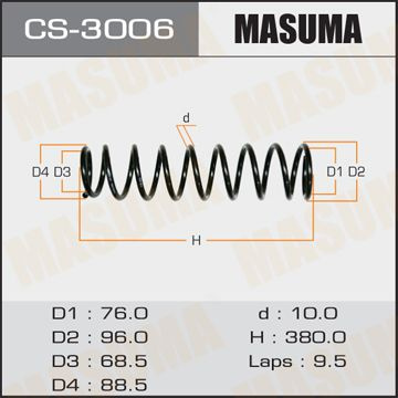 Пружина подвески MASUMA, 1 шт. CS-3006 для MITSUBISHI ОЕМ: (MR554874; MR510493; MR961630; MR554700)  #1