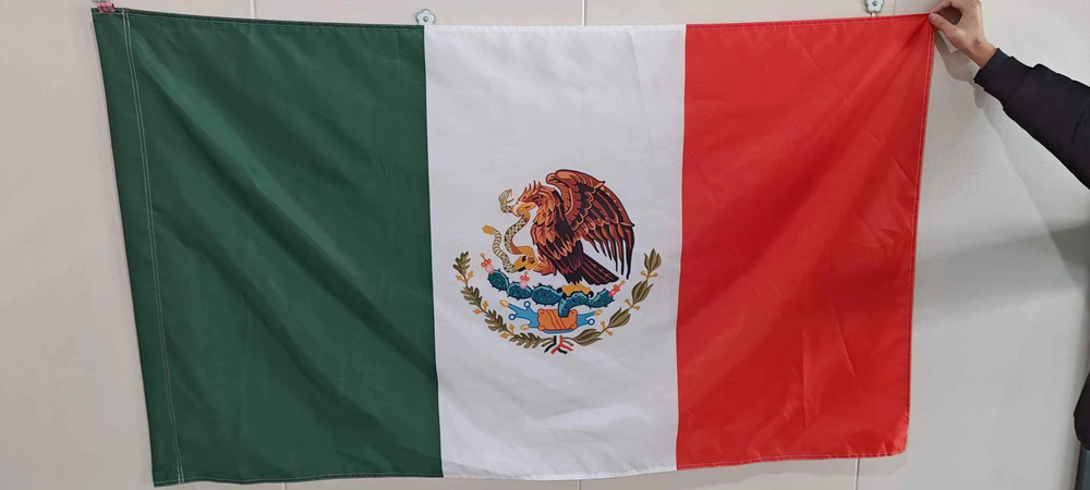 Флаг Мексики. Большой 90х150 см/ Двухсторонний/ Прочный/ Карман для древка  #1