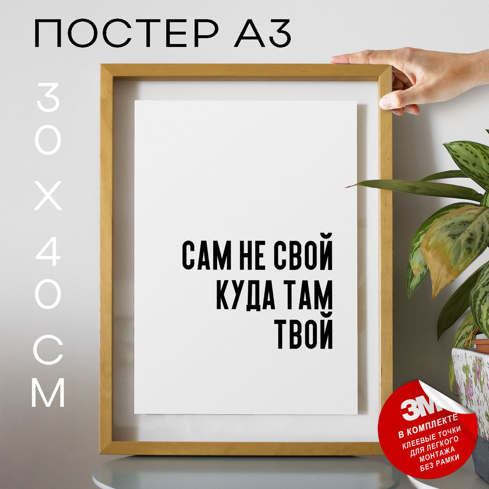 Постер "Сам не свой куда там твой", 40 см х 30 см #1