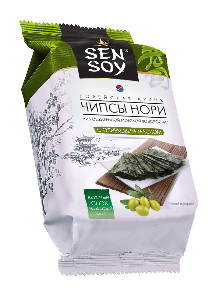 Sen Soy Чипсы Нори OLIVE из морской капусты 81г (4,5 г х 18 шт) #1