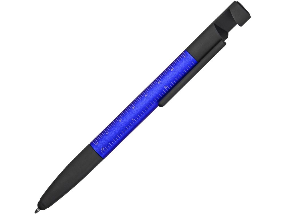 Ручка-стилус металлическая шариковая многофункциональная (6 функций) Multy, синий  #1
