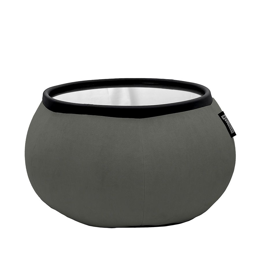 Бескаркасный столик пуф aLounge - Versa Table - Black Sapphire (велюр, черно-серый) - современная лаунж #1