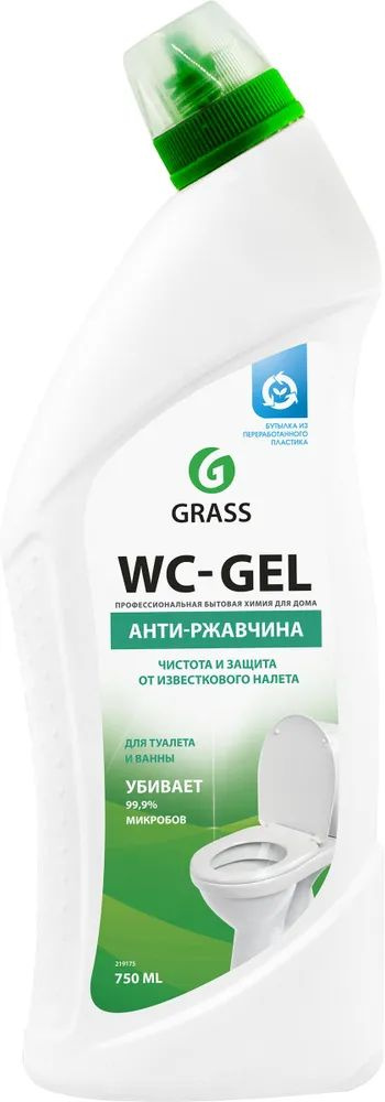 Чистящее средство для унитаза и ванных комнат GRASS WC- Gel, 750мл / Универсальный гель для чистки туалета #1