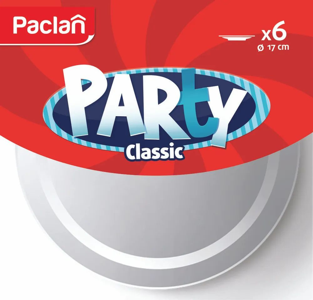 Paclan Тарелка пластиковая белая Party, 170 мм, 6 шт #1