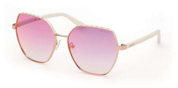 Женские солнцезащитные очки Guess GUS 00108 21Z, цвет: розовый, цвет линзы: розовый, бабочка, металл #1