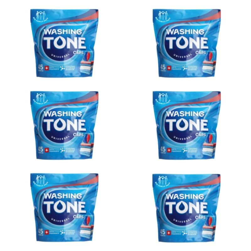 Washing tone Капсулы для стирки Универсальные 45 шт, 6 упаковок  #1