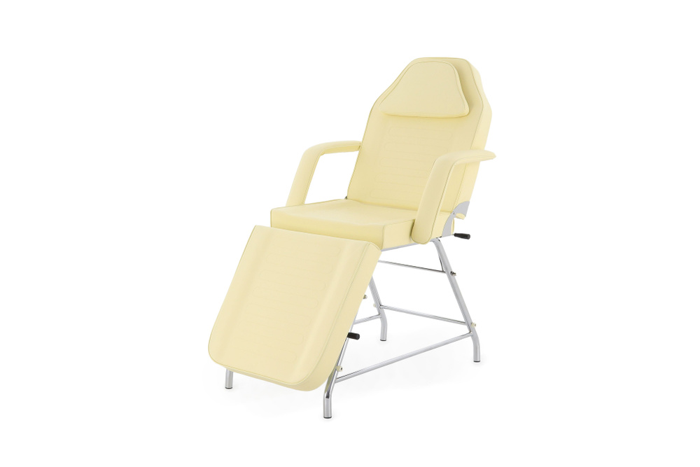Косметологическое кресло Med-Mos FIX-1B, массажный стол трех секционный, вес до 120 кг цвет кремовый #1