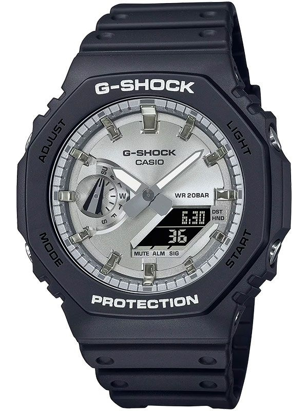 Противоударные мужские наручные часы Casio G-Shock GA-2100SB-1A с подсветкой, будильником и секундомером #1