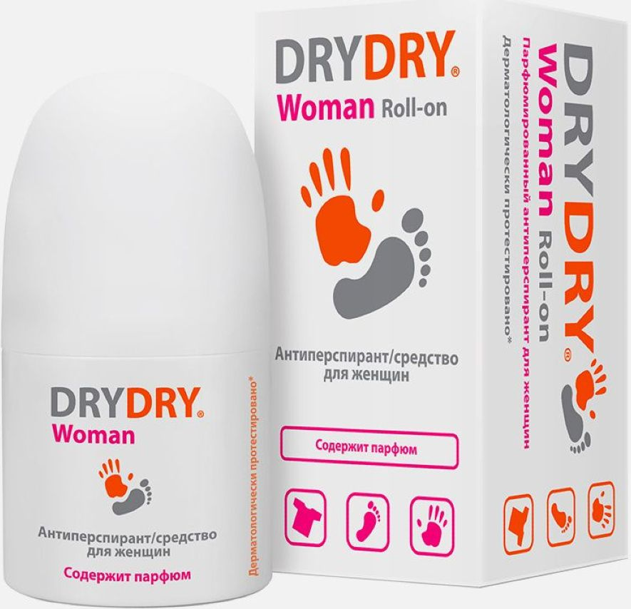 Dry Dry / Драй Драй Woman Дезодорант при нормальном и обильном потоотделении, ролик 50мл / антиперспирант #1