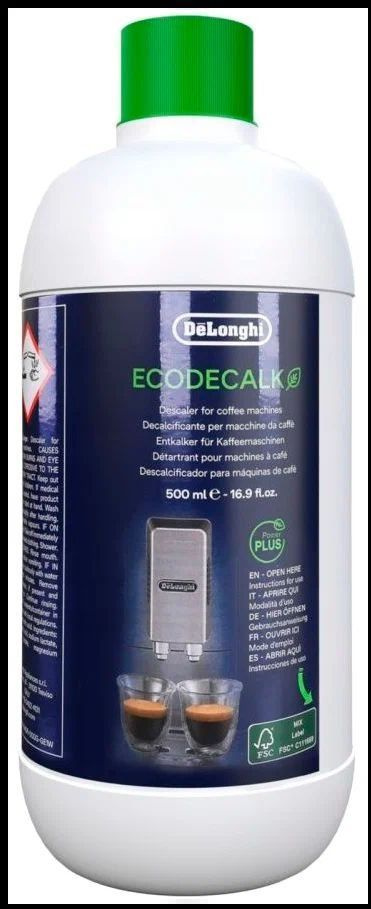 Чистящее средство от накипи, декальцинатор для кофемашин и удаления известкового налета DeLonghi EcoDecalk #1