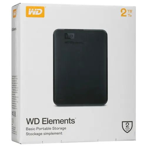 Western Digital 2 ТБ Внешний жесткий диск (WDBU6Y0020BBK-WESN), черный #1