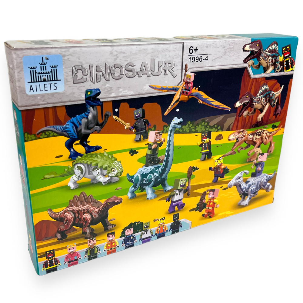 Конструктор лего Майнкрафт для мальчиков Динозавры и фигурки, 185 ...