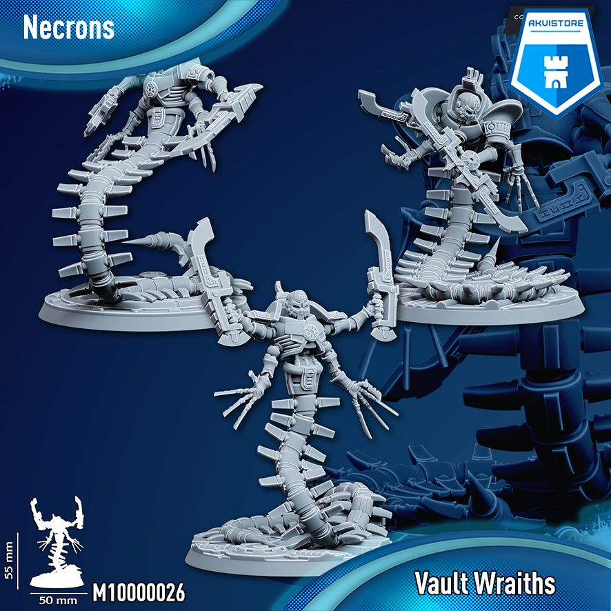 Некроны (Necrons) - Vault Wraiths 32 мм миниатюра 3D печать Warhammer 40000 #1