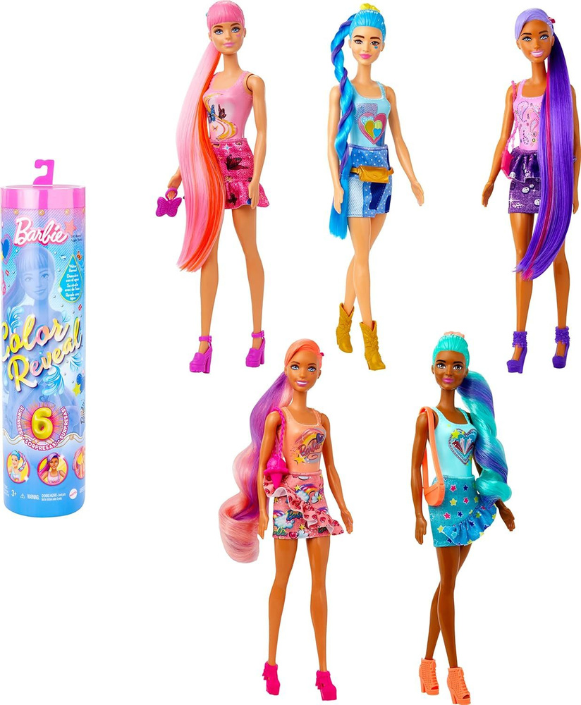 Кукла сюрприз Барби Color Reveal Totally Denim HJX55 #1