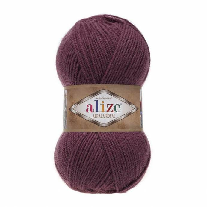 Пряжа Alize Alpaca Royal 100г, 250м (55% акрил, 30% альпака, 15 % шерсть), цв. 169 пыльная роза  #1