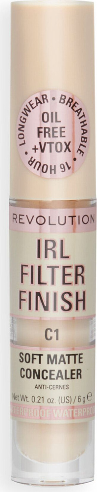 Makeup Revolution / Мейкап Революшн Консилер для лица жидкий Irl Filter finish soft matte concealer, #1