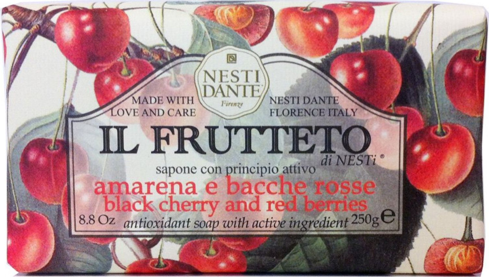 Nesti Dante / Нести Данте Мыло твердое Il Frutteto Black Cherry and Red Berries туалетное с растительными #1